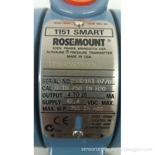 ROSEMOUNT3051S1CG2A2B11A1AB4M5K5w/1199WNB15ARTW50DAA50